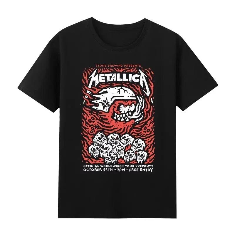Rock Band 2026 Men Women Cotton Y2k Graphic Hiphop Style Shirt Suitable for Both Men and Women Summer Printed T-shirt