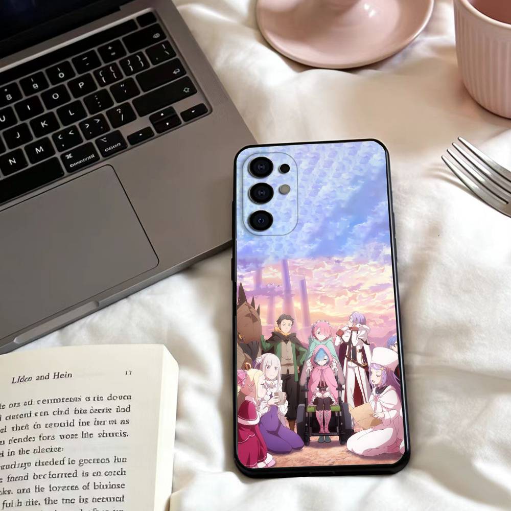 R-Re ZERO Starting Life in Another World Phone Case For Samsung S25,24,23,22,30,21,10,9,Ultra,Plus,Lite,FE,4,5 G Soft Black Case