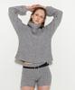 Brighten High-Neck Knit Cardigan Gray