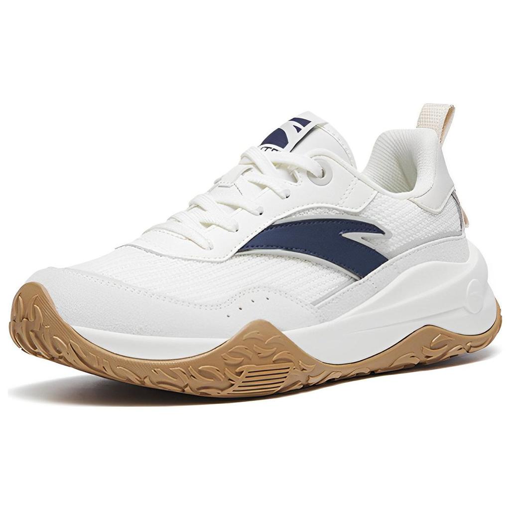 Anta Qicheng Non-Slip Wear-Resistant Shock-Absorbing Low-Top Sports Casual Shoes Men Sneakers White Blue 912318859-2