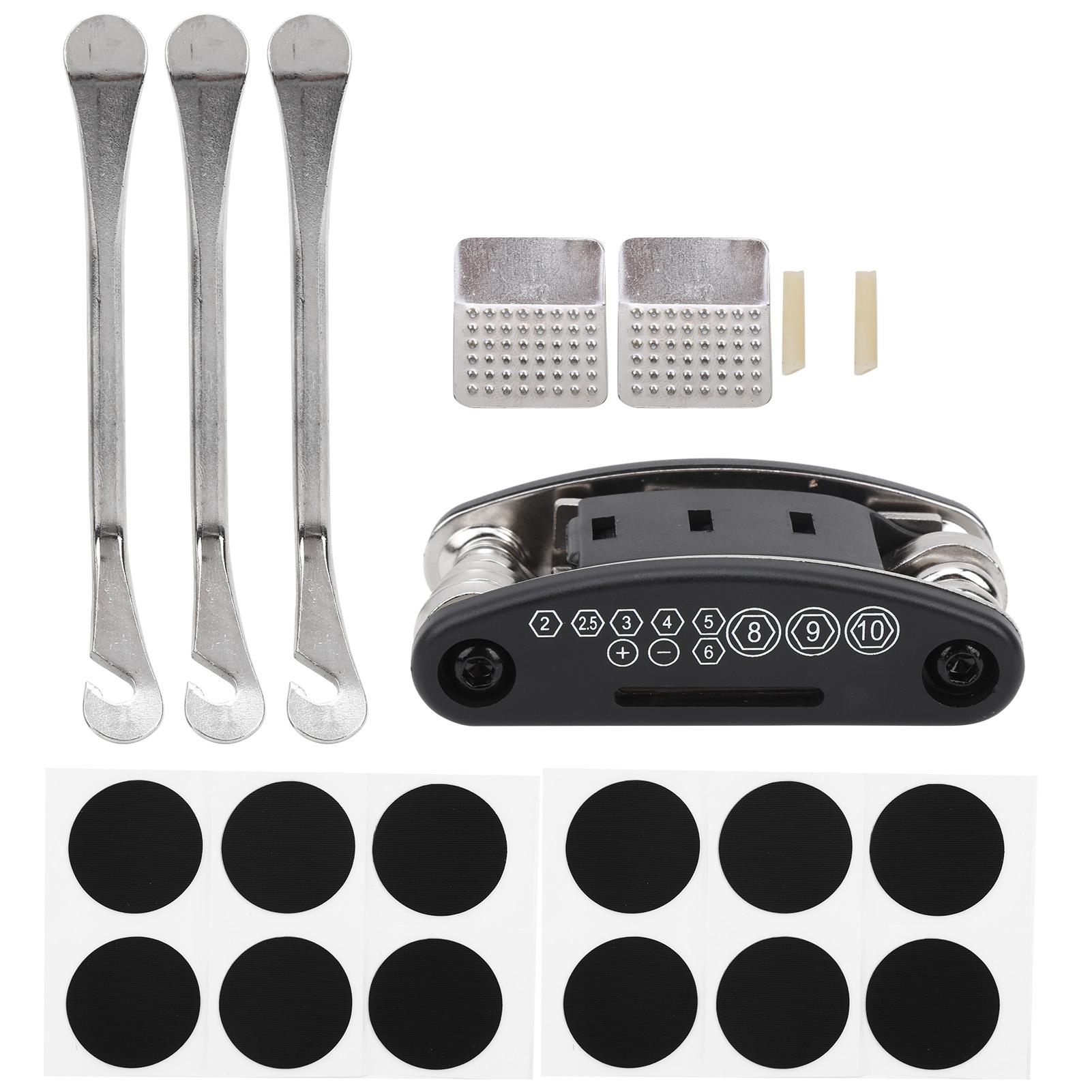 

21Pcs Bicycle Tyre Repair Kit Bike Puncture Repair Tool 16 in 1 MultiFunction Tool