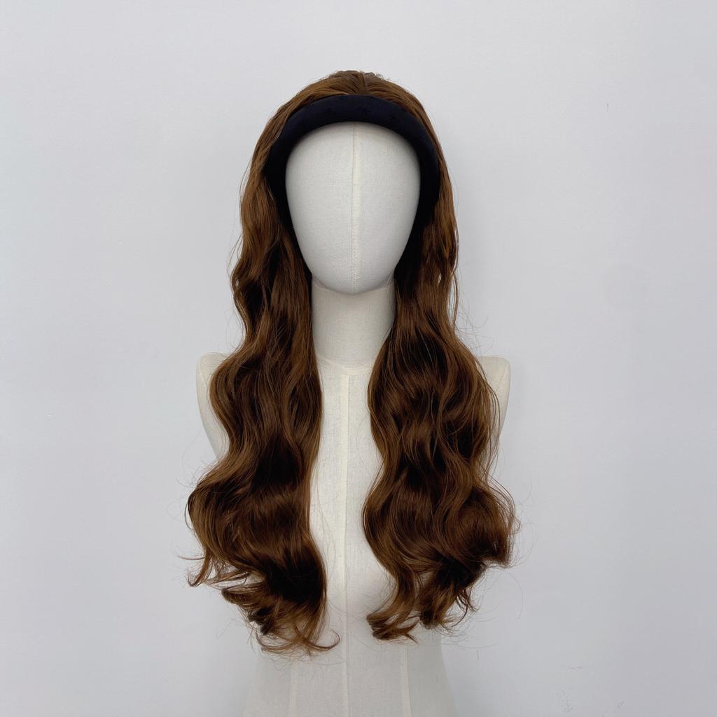 Wig Fashion European American Women's Fluffy Simulated Hair Hoop Long Straight Stable