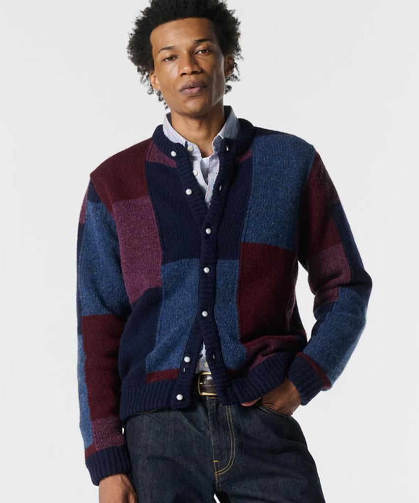 Noah (U) Shetland Patchwork Cardigan Multi