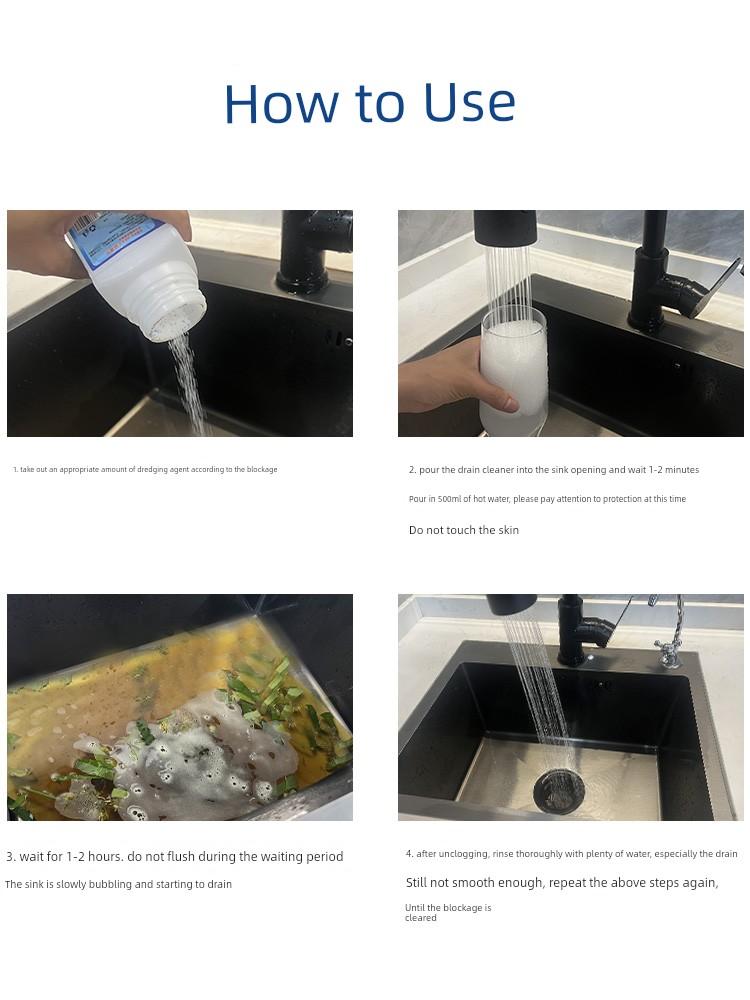 Rohrreiniger zum Freimachen von Abflüssen, Toiletten, Bodenabläufen, Reinigungspulver für Küchenspülen, Neues magisches Werkzeug zum Freimachen von Toiletten