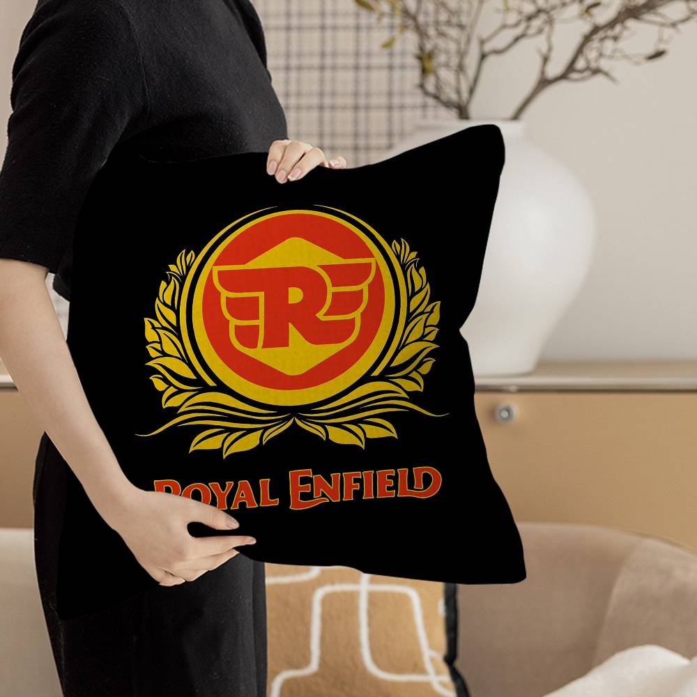 RROYALS EENFIELDS Logo Pillow Covers Cartoon Sofa Decorative Home Doublesided Printing Short Plush Cute Cushion Cover