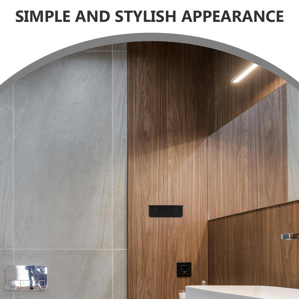 Wall Mount Soap Dispenser Holder Stainless Steel Punch-Free Installation for Bathroom Kitchen Home Hotel Black