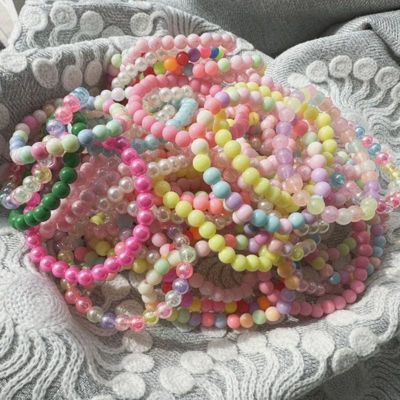 10-30 Braccialetti di Perline Colorate Bambini Ragazze Bomboniere per Feste di Compleanno Riempitivo per Pignatta Dolcetti Regali per Ospiti Baby Shower Matrimonio