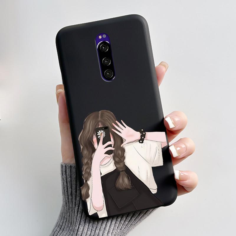 For Sony Xperia 1 Casing Luxury Cute Love Rabbit Funny Black TPU Soft Silicone Protective Back Cover For Sony Xperia1 Phone Case