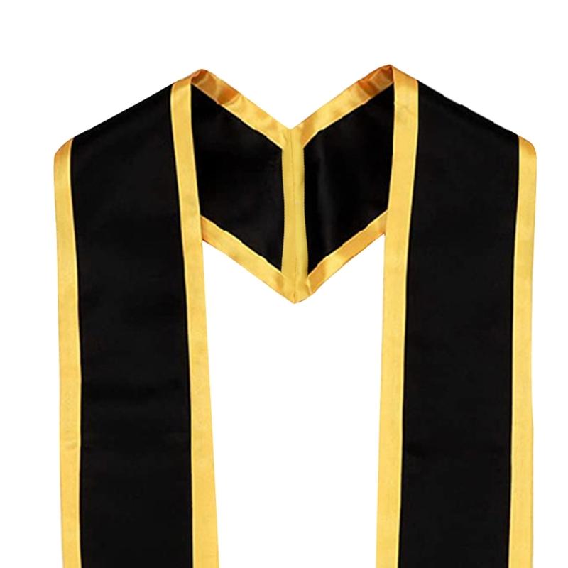 Color Matching Satin Fabric Graduation Stole Happy Graduation Party Accessory