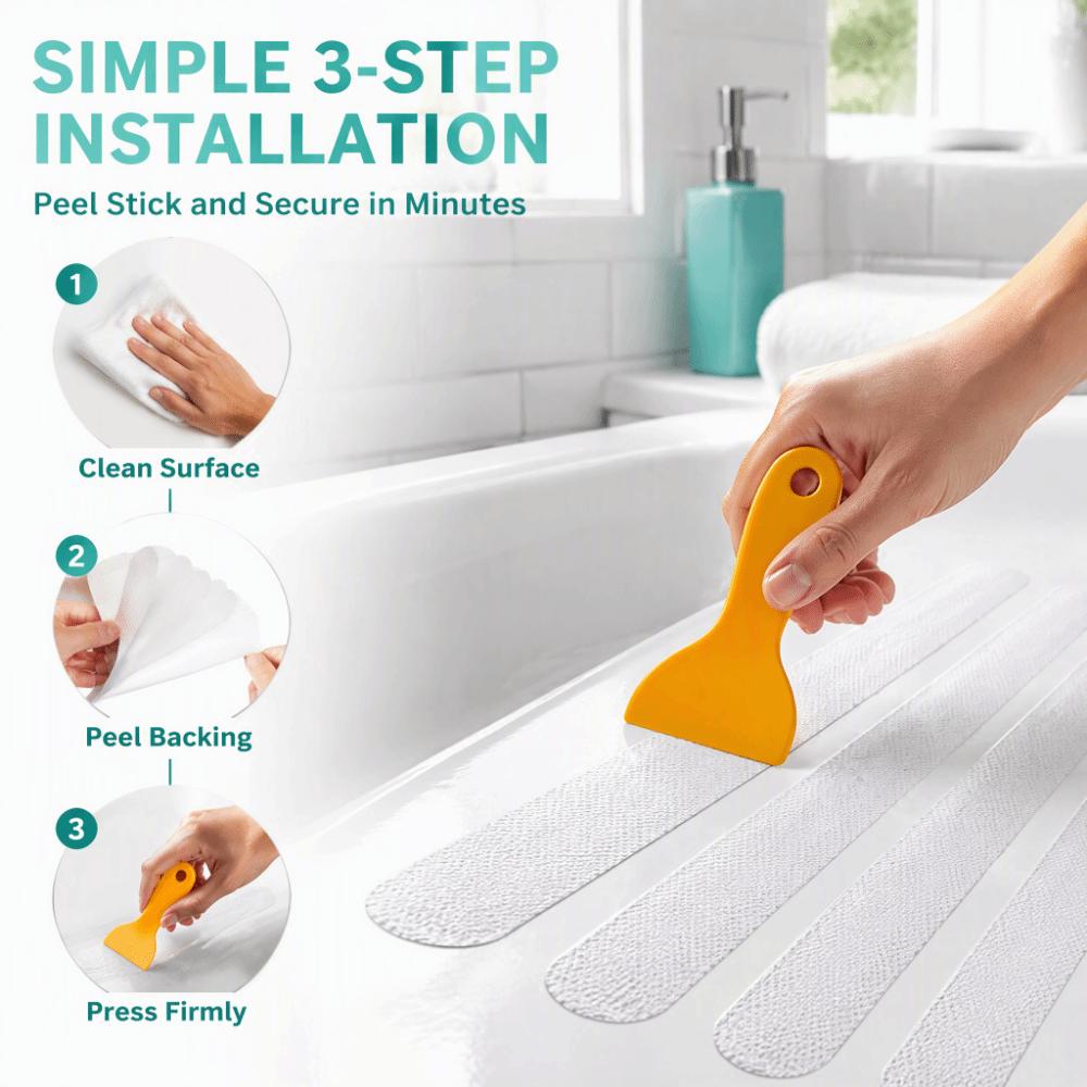 Self Adhesive Non Slip Strip PEVA Bathtub Sticker Durable Anti Slip Sticker Shower Stairs