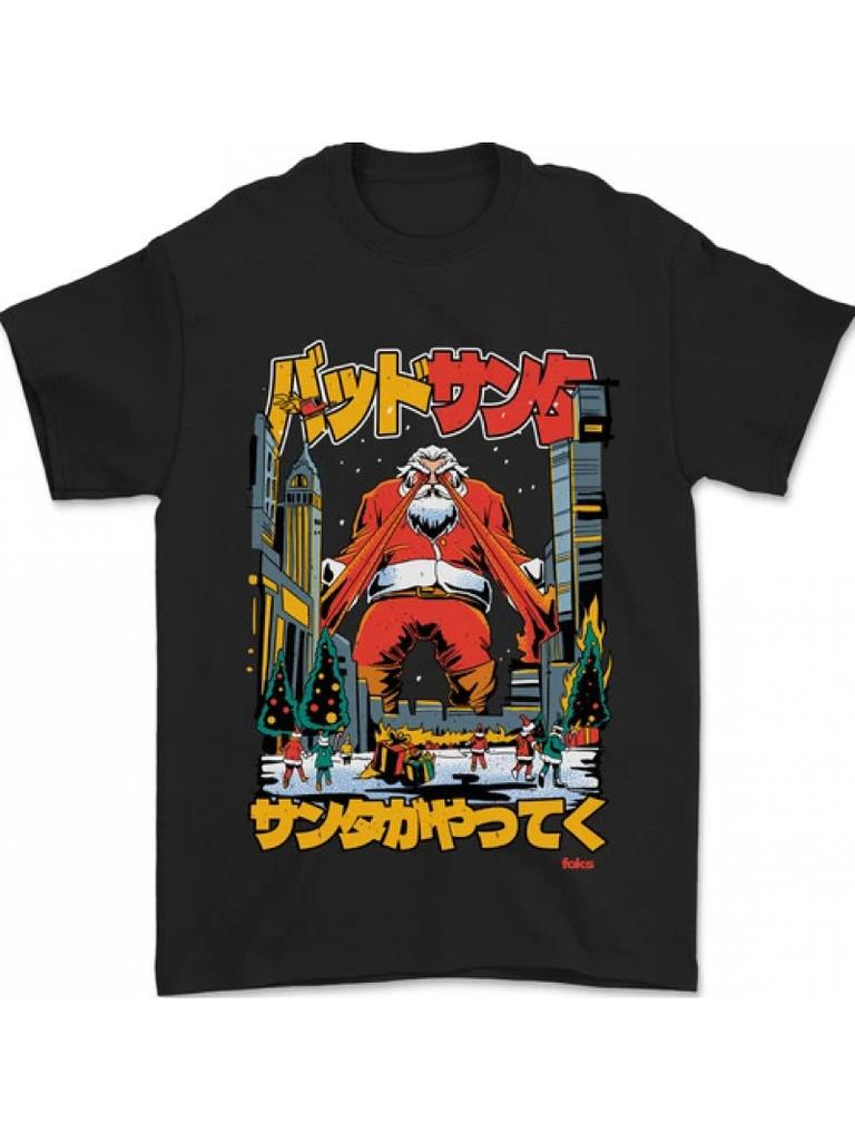 Unisexs Anime Disruptor Santa Claus Japanese Tshirt Pure Cotton Casual Streetwear Anime Unisexga Patterns
