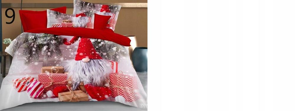 Christmas bedding cotton satin 160x200 + pillowcases Christmas tree, bubbles snowman