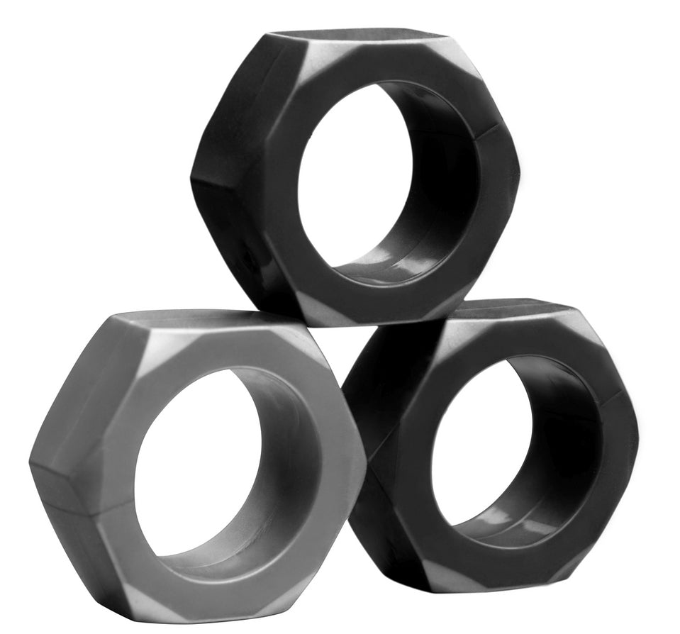 Lot de 3 Cockrings Souples Cock Nuts - Tom of Finland - Cockrings Flexibles