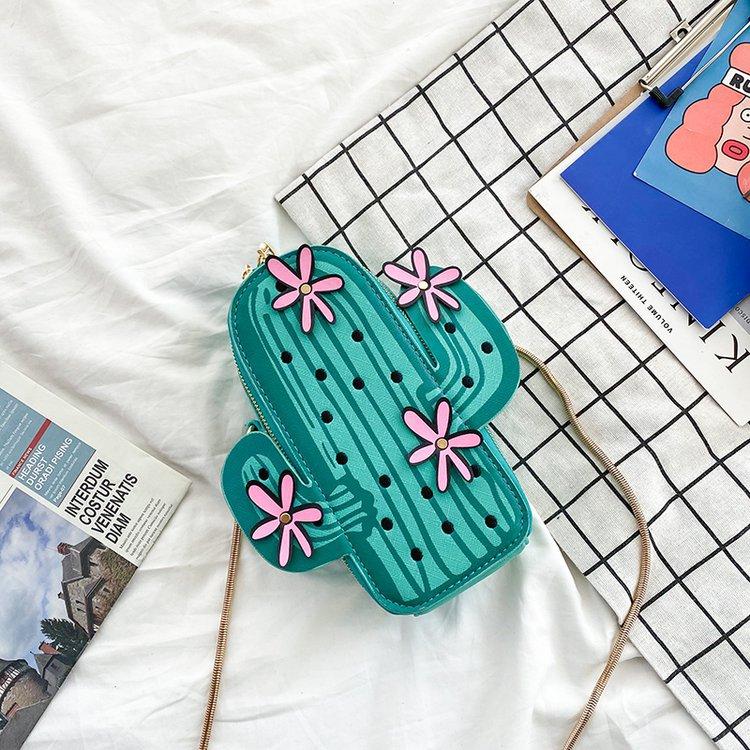 

Funny plant women s bag Korean version of cactus bag chain 2025 new personalized shoulder oblique span bag No