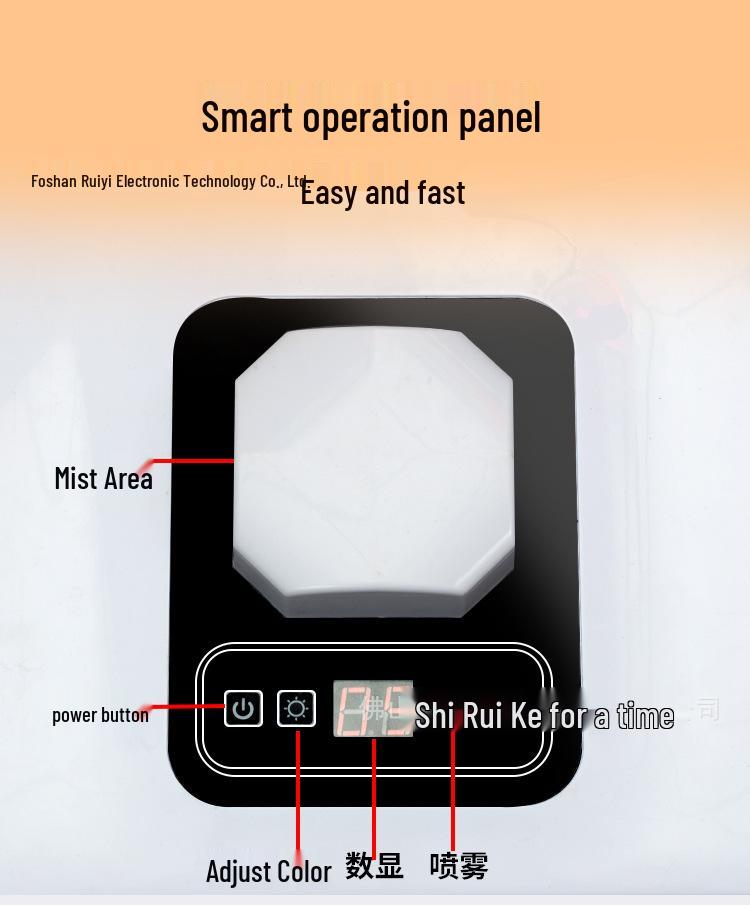 Cross-LED Foldable Spectrometer: Seven-Color Photon Skin Rejuvenation & Hydrating Beauty Device with Large Spray Light Panel