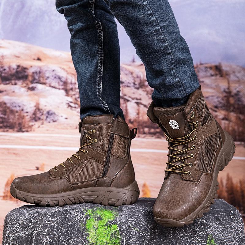 Men's Autumn Combat & Assault Boots - Large Size Outdoor Tactical & Mountaineering Desert Boots