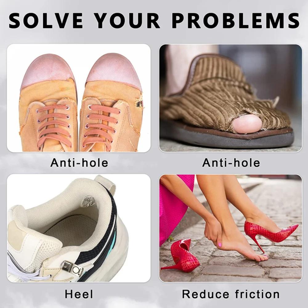 6Pcs Insoles Heel Repair Subsidy Sticky Shoes Hole Cobbler Sticker Back Sneaker Lined with Anti-Wear After Heels Stick Foot Care