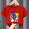 New Boys and Girls Clothing Outer Space Rocket Planet Printed Childrens Tshirt Birthday Round Neck Summer polyester fabric