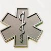 1pc Metal 3D Star of Life Car Sticker Styling Red Emergency Ambulance Logo Personalized Modification Metal Scratch Decoration