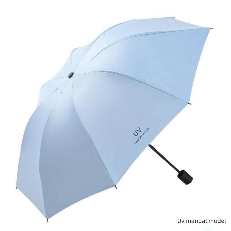 Ten-Rib Extra-Large Folding Umbrella, Uv Protection Umbrella for Three People, Dual-Use for Sun and Rain, Enlarged Manual 70% off Sun Umbrella