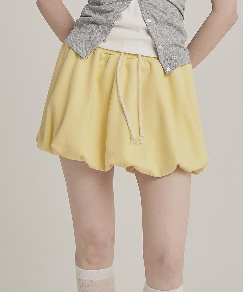 Iteoneolmomeonteu Balloon Elastic Waist Skirt _ Yellow