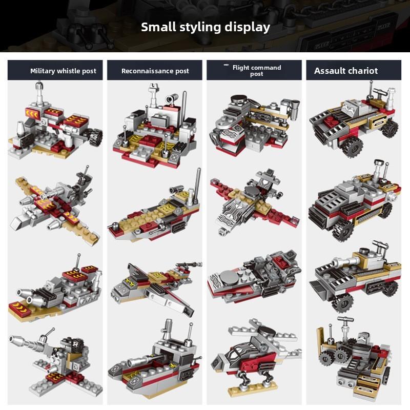 Creative Bismarck Cruiser Warship Assembling Building Blocks For Childrens Gift