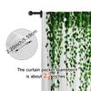 2pcs, Pattern Curtains  print Green rattan Machine Washable (without rod) Decorations Outdoor Ldeal for Living Room, Bedroom &