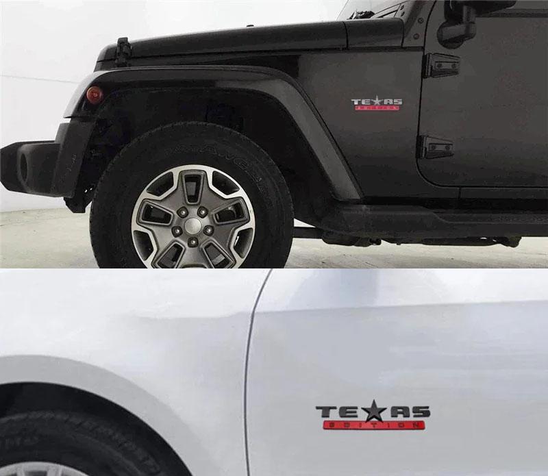 3D Premium TEXAS EDITION Letters US Flag Style for Car Engine Hood Fender Trunk Tail Rear Decal Emblem Badge Sticker