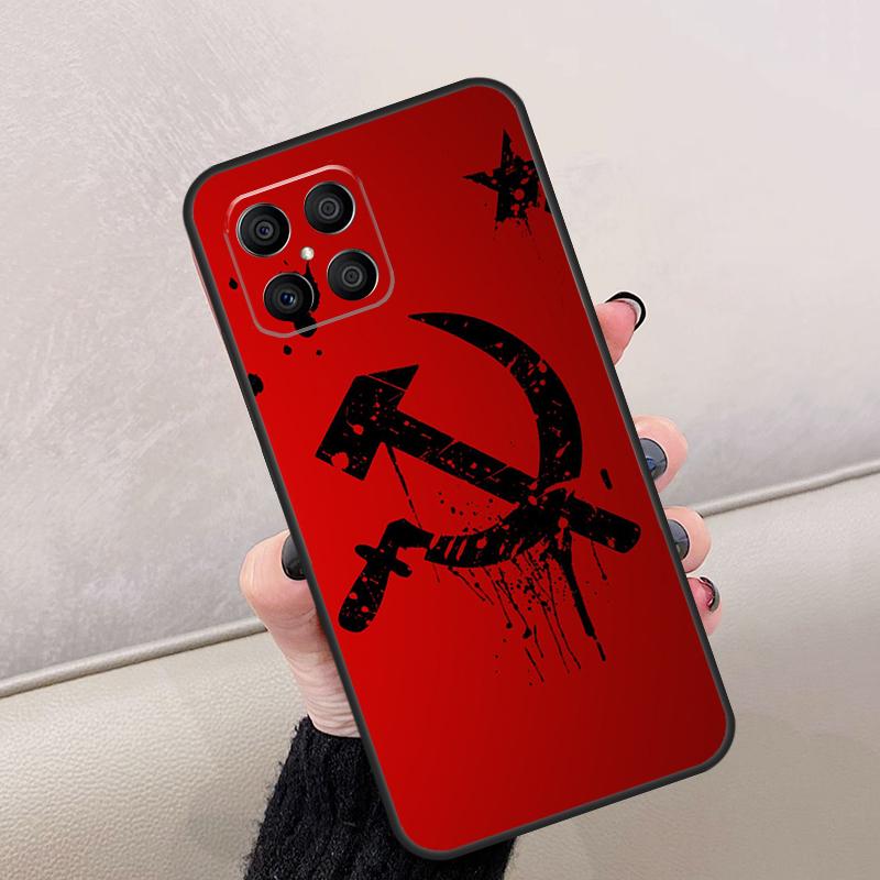 USSR Flag Soviet Union For Honor Magic 7 6 5 8 Pro Case For Honor 200 Lite 400 70 50 X8c X8b X9a X9b X9c X9d Win RT