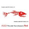 Cross-Border Yacht Hull Horror Fishbone Sticker - Car & Door Decor Double Pack