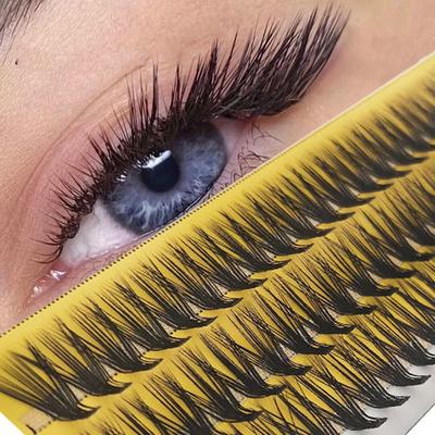 Segmentierte falsche Wimpern mit L-Locken, 8–15 mm, einzelne Cluster-Wimpern, Nerzwimpern für Frauen