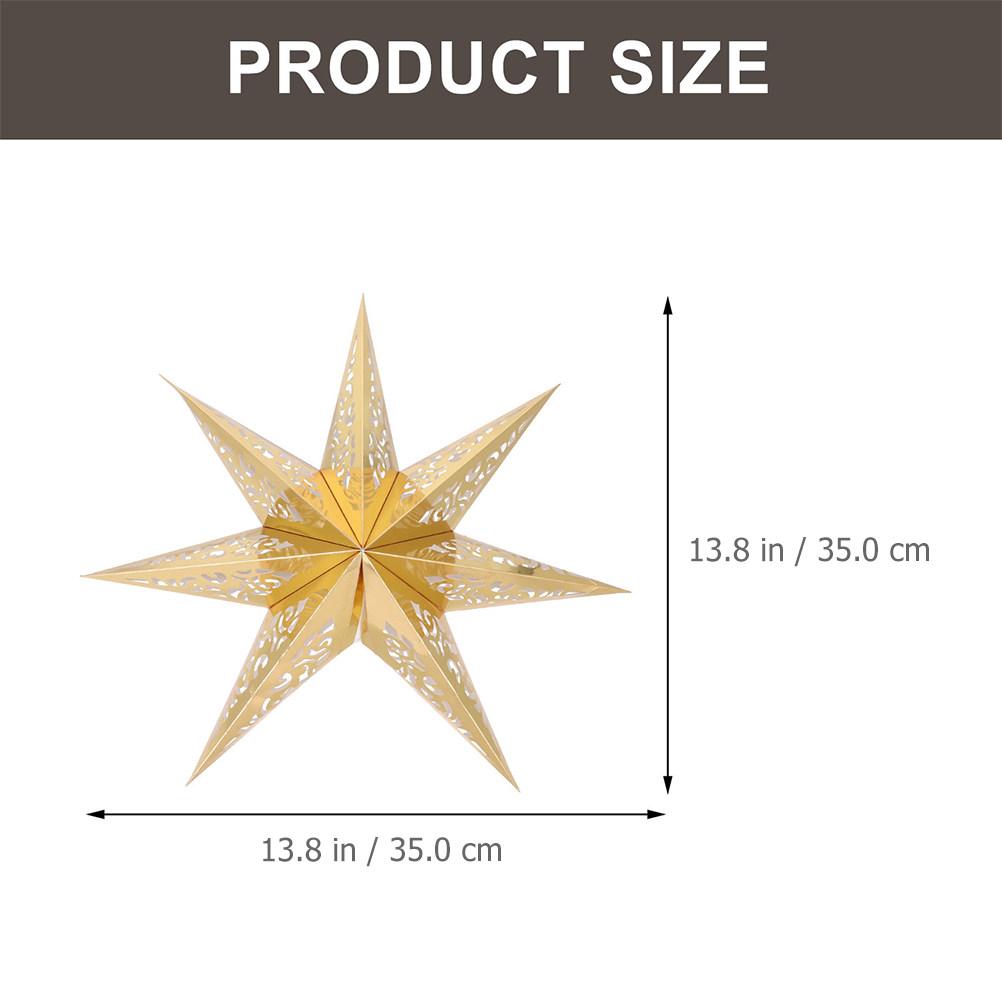 

3Pcs Star Lantern Lampshades Hollow Out Paper -Pointed Lamp Covers Decorative Light Shades for Bedroom Study Living Room