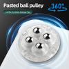4PCS Non Punching Adhesive Furniture Ball Universal Pulley Home Use Mobile Base Accessories Trash Can Bottom Space-saving Wheel