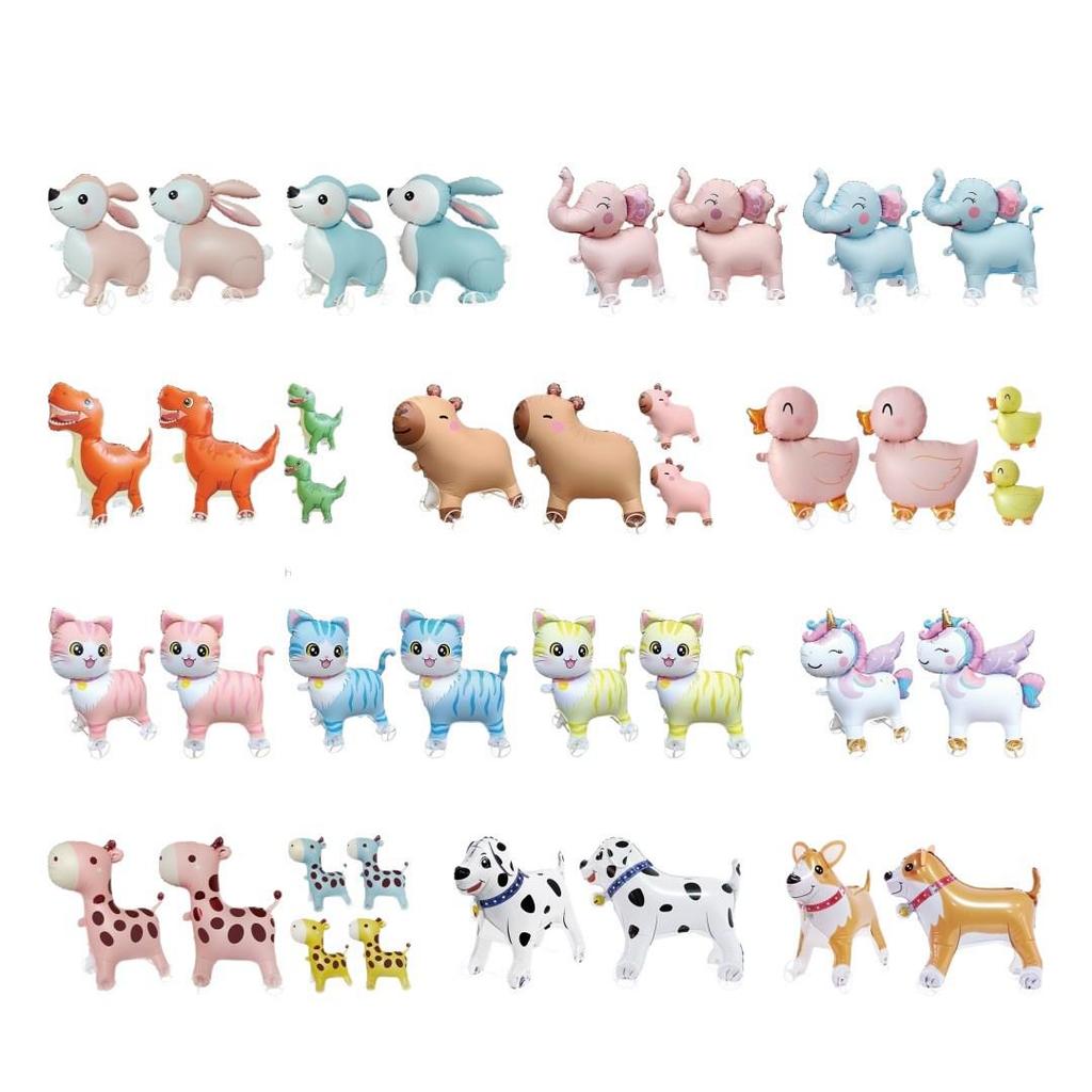 Cartoon Animal Light-Up Balloon Wheel Stroller Toys for Children