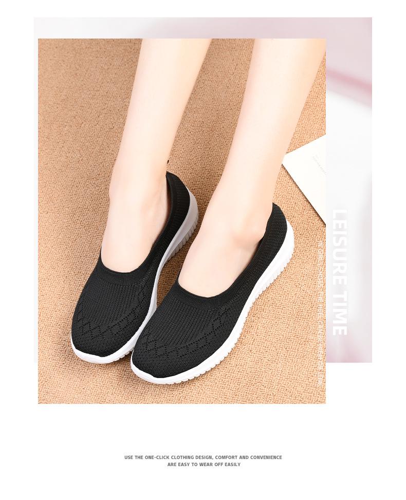 Women's 2025 New Breathable Woven Casual Shoes - Soft Sole, Large Size, Cross-Border Style