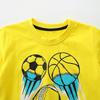 Summer New Boys' T-shirt Football Printed Children's T-shirts Fashion Children's Round Neck Hoodie Tee Apparel
