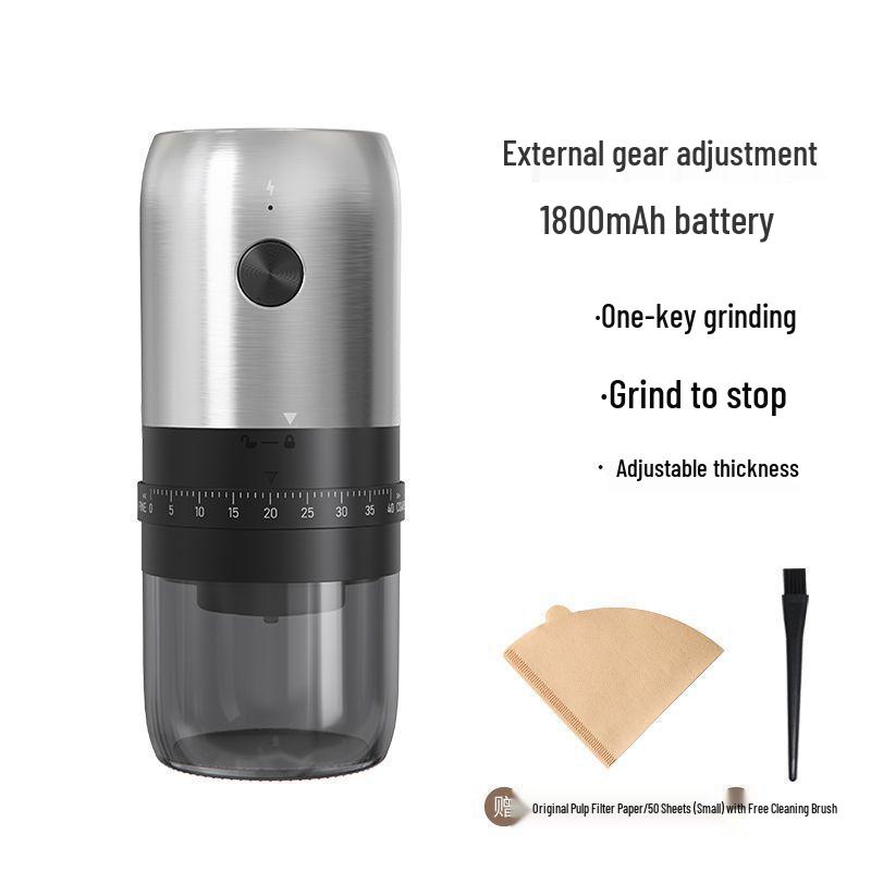 Portable Electric & Manual Coffee Bean Grinder - Compact Household Hand-Cranked & Automatic Grinding Machine