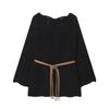 European and American Style, New Women's Clothing, Foreign Style, Fashionable, Casual Style, with Belt Knitted Sweater.