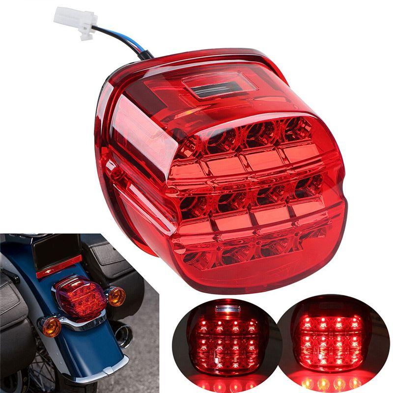 NEW-Red Lens LED Brake Tail Light Replacement Parts Accessories For Electra Glide Fatboy Ultra Limited Dyna