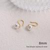 2025 Pure Silver Pearl Stud Earrings for Women - High-End Feel with Ear Drops & High Heels Ear Hooks