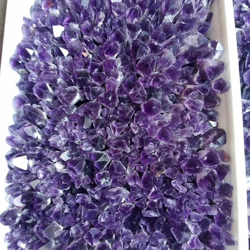 Natural Quartz Amethyst Crystal Wand Point Specimen Healing Home Gift Decor
