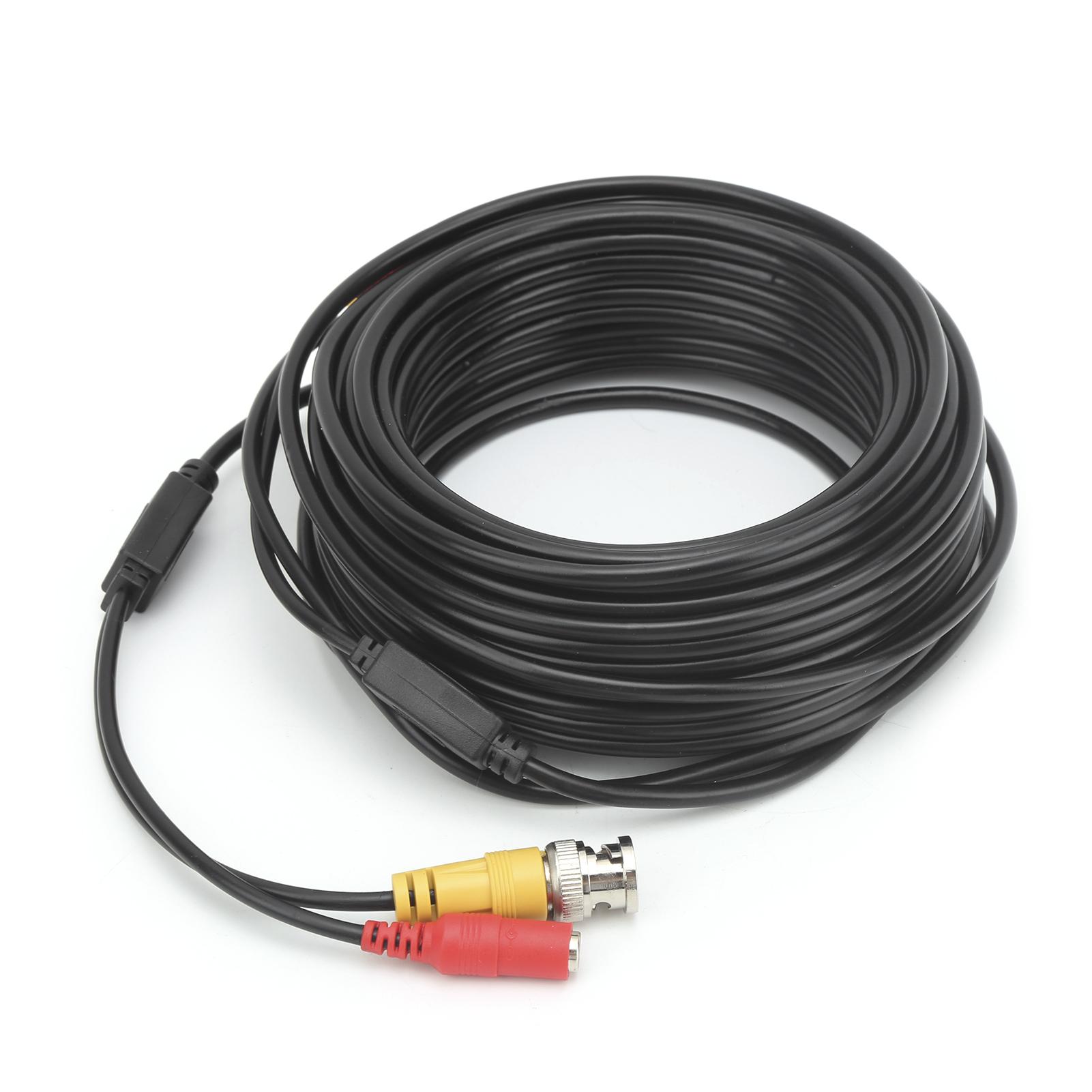 

BNC+DC Video Power Cable Security Camera CCTV Wire Cord W Connector Surveillance System(20m 65.6ft )