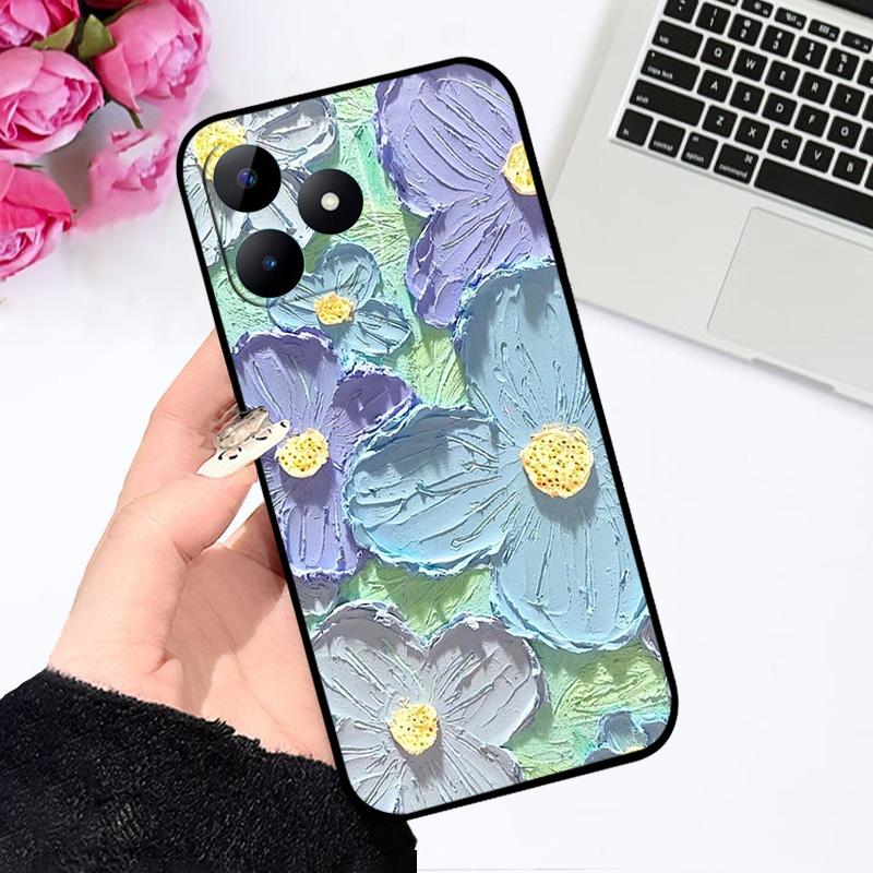 Cartoon Fashion Case For Realme Note 50 Coque Narzo N53 TPU Silicone Phone Covers For Oppo Realme C51 C51s C53 4G Soft Bumper