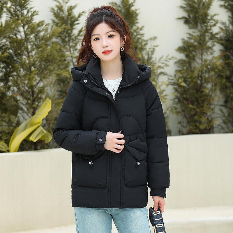 Long down cotton-padded clothes, female student bread clothes, loose and thickened cotton-padded clothes, leave-in women's cotton-padded jackets.