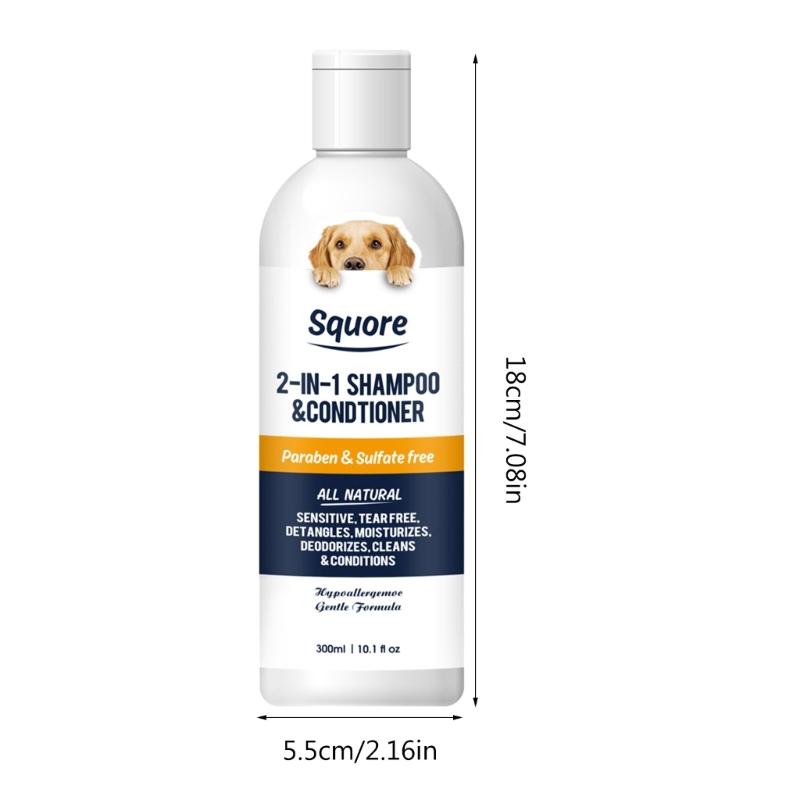 Anti-Itch Shampoo for Dogs Cats with Plant-Based Dog Conditioner Help Reduce Itching Long Lasting Moisturizing Lotion