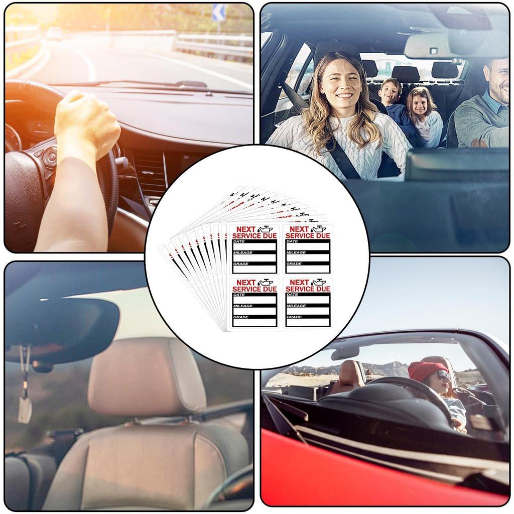 Windschutzscheibenwechsel-Aufkleber, Wechsel-Aufkleber, 2x2 Zoll Windschutzscheibenwechsel-Erinnerungsaufkleber,