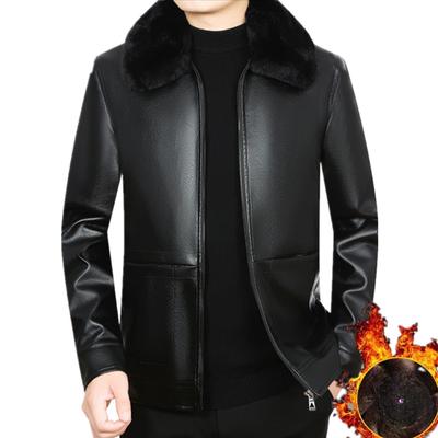 Leather Jacket Men's Middle-aged and Elderly Father Men's Clothing Men's Leather Jacket Autumn New Models