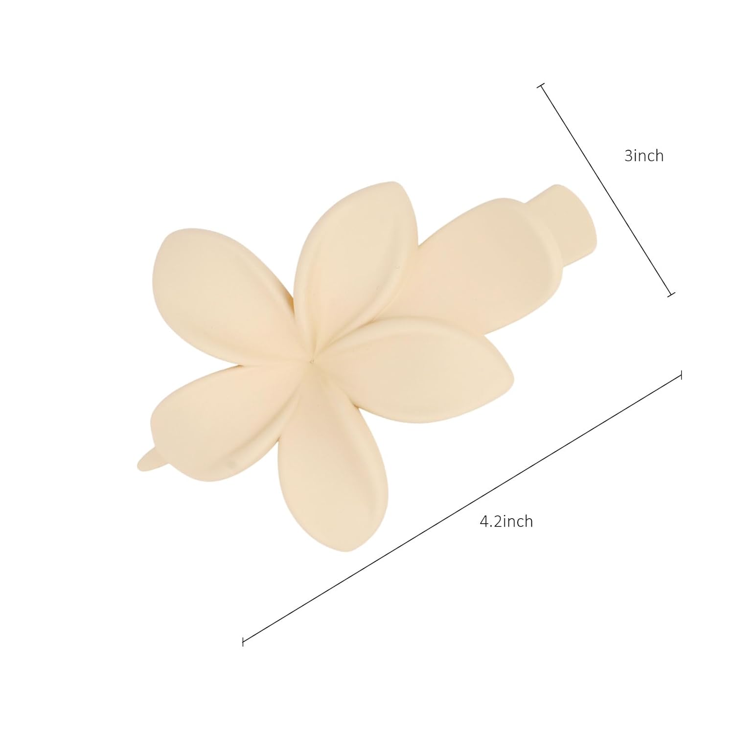 6 PCS Flower Flat Hair Clips for Women Hawaiian Flowers Hair Clip Matte Flat Claw Clips for Thick Thin Hair French Fashion Hair Accessories for Women
