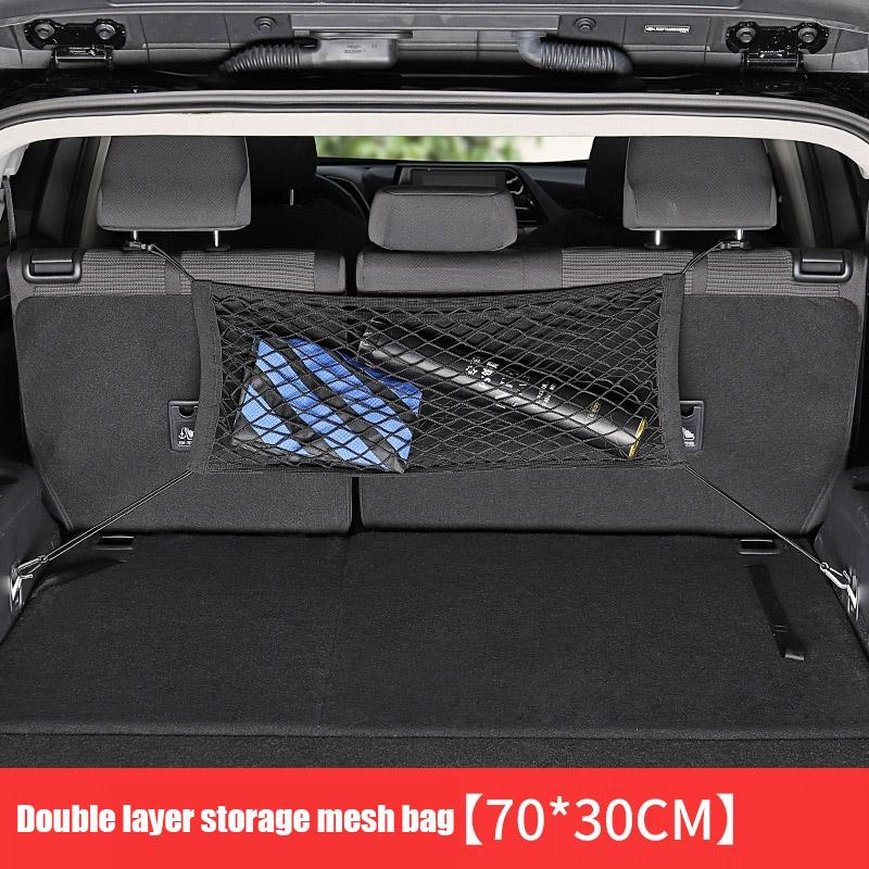 For Toyota RAV4 XA50 2024 2025 Car Trunk Mesh Bag Luggage Fixed Storage Mesh Nylon Material
