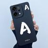 For OPPO Reno14 Pro 5G Cover Case Lucky Initial Letter Couple Silicone Soft Matte Phone Bumper for Oppo Reno 14 Pro 5G Casing